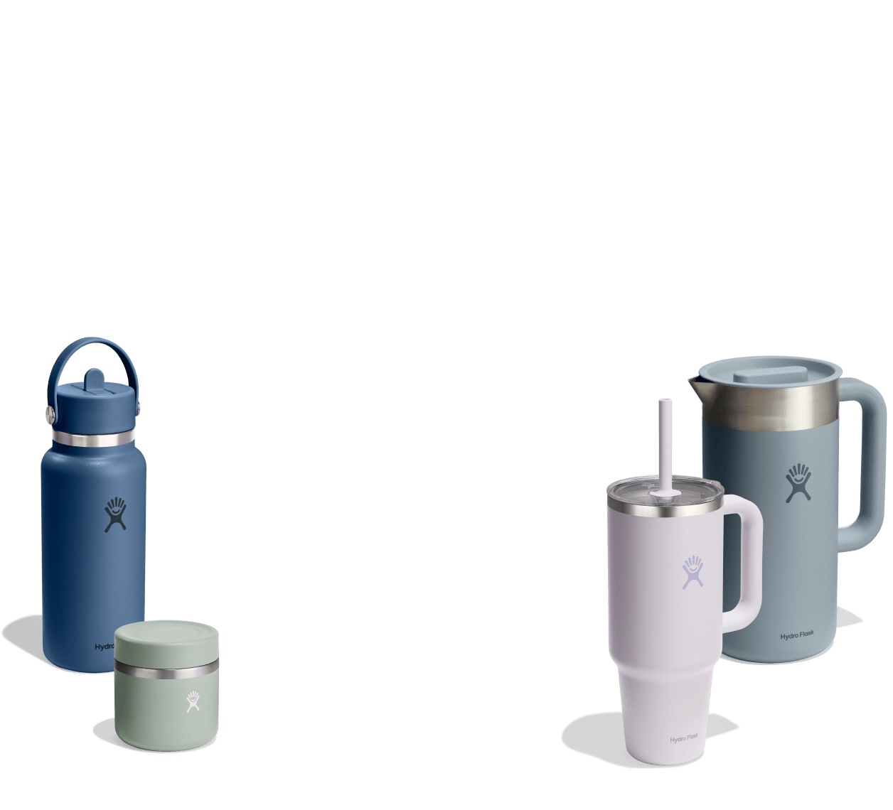 Reusable bottles, tumblers and pitcher